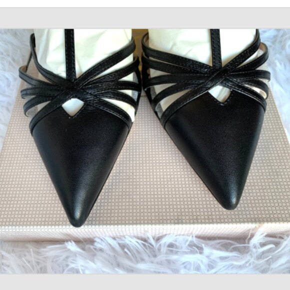 NIB SJP by Sarah Jessica Parker Carrie Black T-Strap Pumps EU 41.5 US 10.5 70mm - Picture 11 of 16